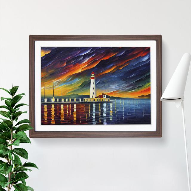 Lighthouse Painting Vol.4 Abstract - Picture Frame Graphic Art Breakwater Bay Frame Colour: Brown, Size: 46cm H x 64cm W on Productcaster.