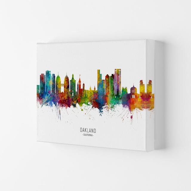 Oakland California Skyline by Michael Tompsett - Print Latitude Run Format: Wrapped Canvas, Size: 29.7cm H x 42cm W x 4cm D on Productcaster.