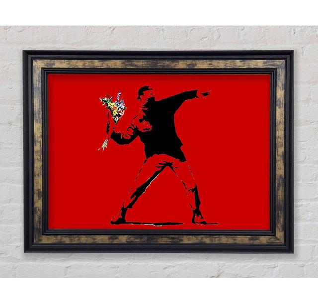 Flower Thrower Red - Single Picture Frame Art Prints Bright Star Size: 84.1cm H x 142.2cm W x 8cm D on Productcaster.