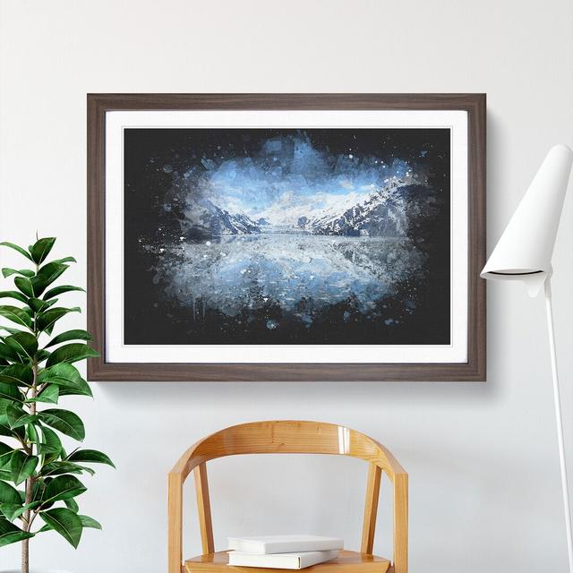 Alaskan Mountain and Lake Vol.2 Paint Splash - Picture Frame Graphic Art East Urban Home Frame Option: Walnut, Size: 27cm H x 36cm W x 2cm D on Productcaster.