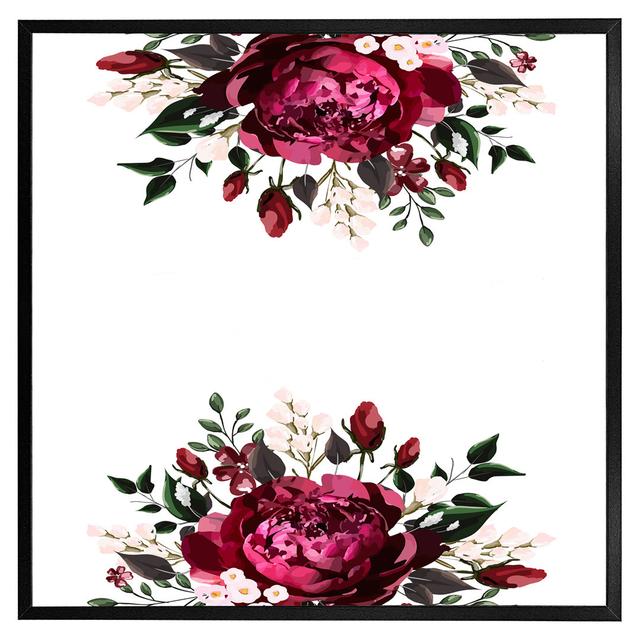 Charco Open Roses - Single Picture Frame Art Prints ClassicLiving Frame Colour: Black Framed, Size: 61cm H x 61cm W x 4cm D on Productcaster.