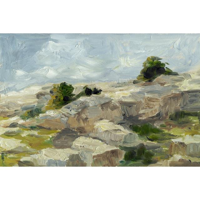 Impasto Mountainside I by Ethan Harper - Wrapped Canvas Painting Natur Pur Size: 81cm H x 122cm W on Productcaster.