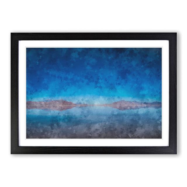 The Great Salt Lake In Utah By Painting East Urban Home Size: 45cm H x 63cm W x 2cm D, Format: Black on Productcaster.