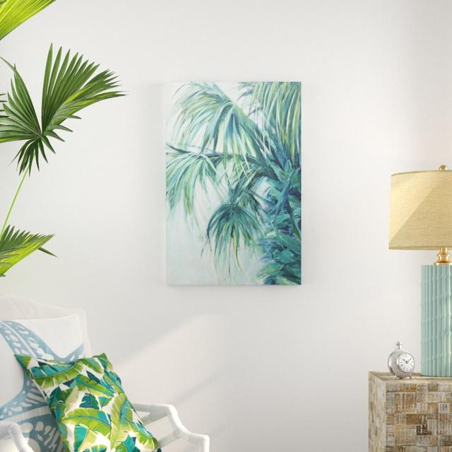 Blue Palmetto by Suzanne Wilkins - Wrapped Canvas Painting Blue Elephant Size: 91cm H x 61cm W on Productcaster.