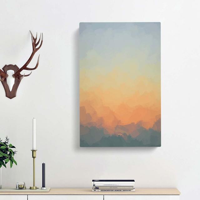 Glorious Sunset in Abstract - Wrapped Canvas Graphic Art Print East Urban Home Size: 50cm H x 35cm W x 3cm D on Productcaster.