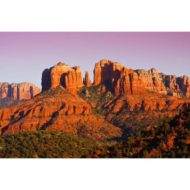 Cathedral Rock Near Sedona, Arizona In Sepia by Sprokop - Wrapped Canvas Print Gracie Oaks Size: 61cm H x 91cm W x 3.8cm D on Productcaster.