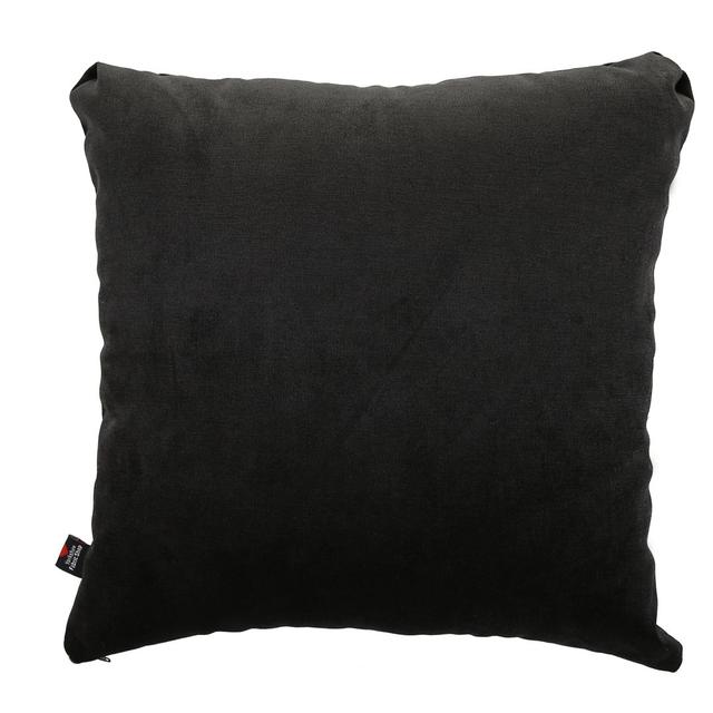 Mirador Square Throw Cushion Ebern Designs Colour: Black, Size: Medium on Productcaster.