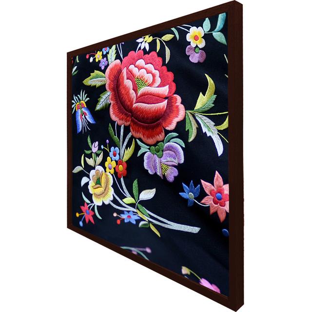 Lindan Vibrant Flowers - Single Picture Frame Print ClassicLiving Size: 51cm H x 51cm W x 4cm D, Frame Colour: Brown Framed on Productcaster.