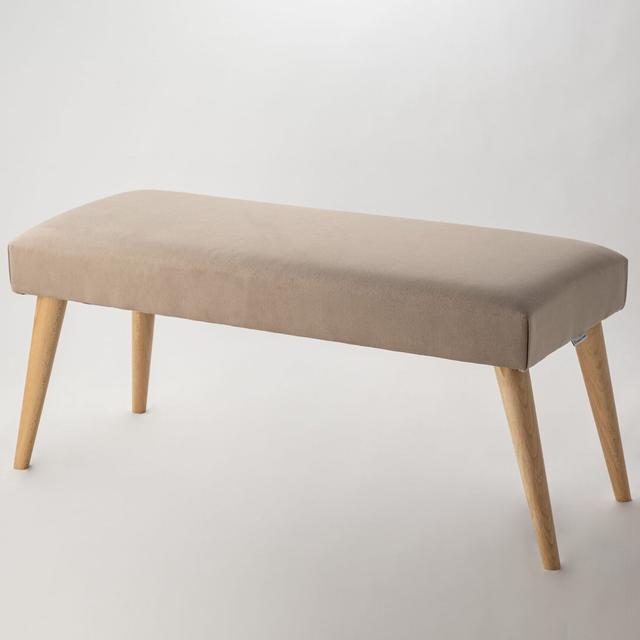 Sigourney Upholstered Bench Hykkon Colour: Latte, Size: 45cm H x 80cm W x 40cm D on Productcaster.