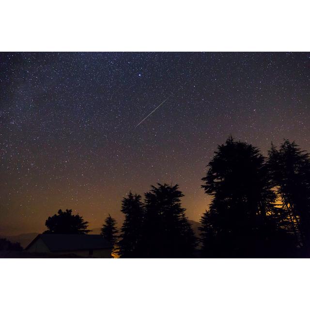 Perseid Meteor Shower by Serefozdemir - Wrapped Canvas Photograph Marlow Home Co. Size: 81cm H x 122cm W on Productcaster.