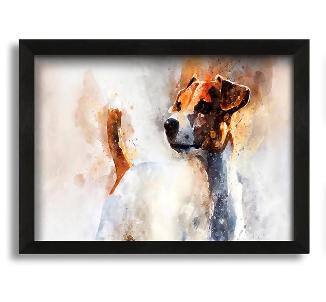 The Jack Russell Splatter - Picture Frame Painting on Canvas Ophelia & Co. Size: 21cm H x 30cm W x 10cm H on Productcaster.