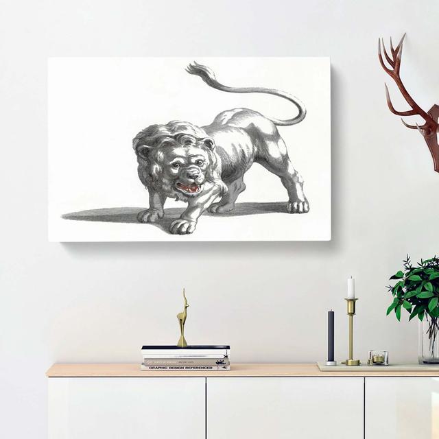 Lion by Johan Teyler - Wrapped Canvas Art Print East Urban Home Size: 50cm H x 76cm W x 3cm D on Productcaster.