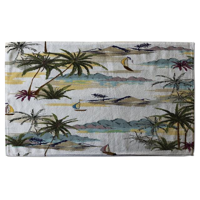 Palm Trees Tea Towel (Set of 3) Bay Isle Home on Productcaster.