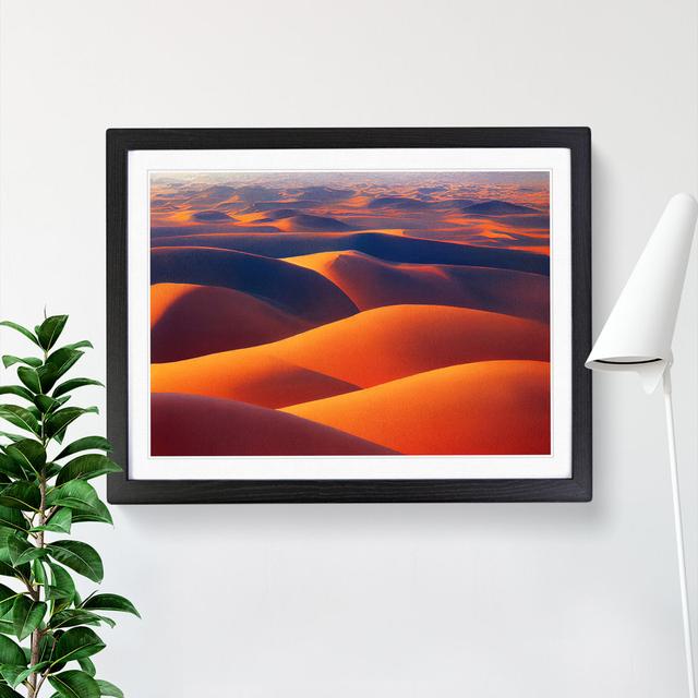 Watercolour Desert Vol.3 - Single Picture Frame Print Natur Pur Frame Colour: Black, Size: 34cm H x 46cm W x 2cm D on Productcaster.