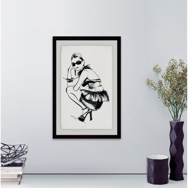 Deep Thought - Picture Frame Graphic Art Print on Paper East Urban Home Size: 91cm H x 61cm W on Productcaster.