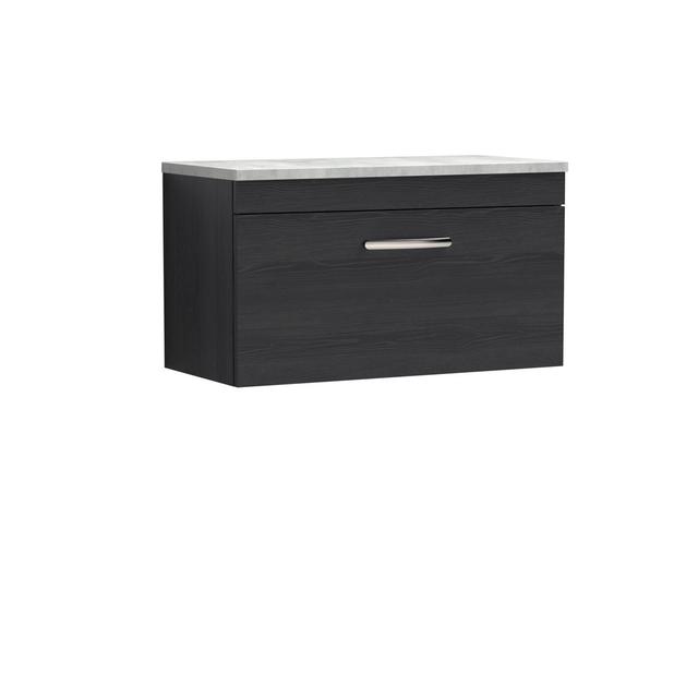 80.5Cm Wall Mounted Single Bathroom Vanity Base Only Nuie Base Finish: Charcoal Black on Productcaster.