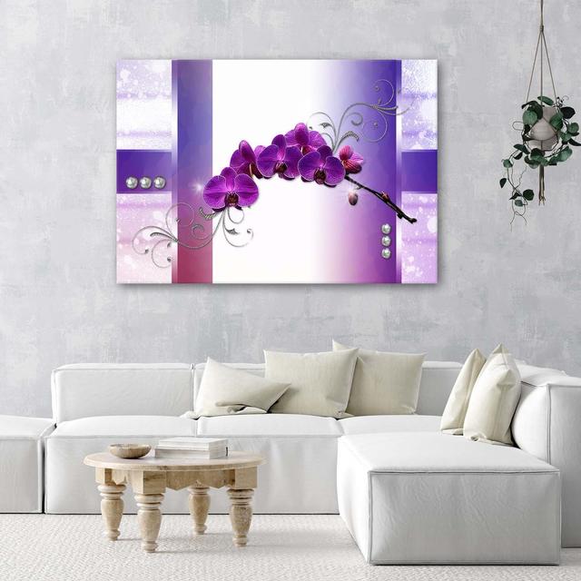 Leinwandbild Orchid Flowers Wellness Purple Ebern Designs Größe: 40 cm x 60 cm on Productcaster.