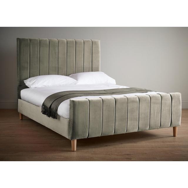 Demetrius Upholstered Bed Frame Hykkon Size: Super King (6'), Colour: Cedar on Productcaster.