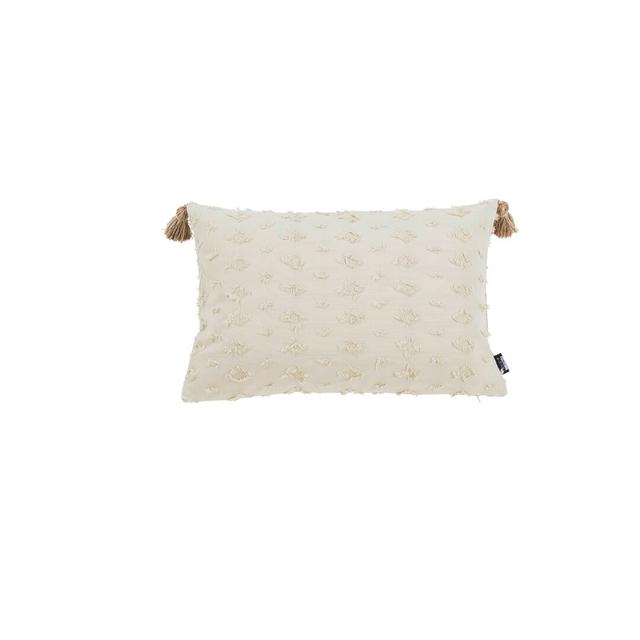 Borre Rectangular Throw Cushion Cover Bloomsbury Market Colour: Tofu on Productcaster.