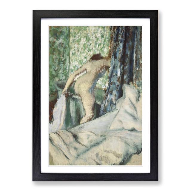 Nude Woman in the Bath by Edgar Degas - Picture Frame Painting East Urban Home Frame Option: Black Framed, Size: 48cm H x 36cm W x 2cm D on Productcaster.