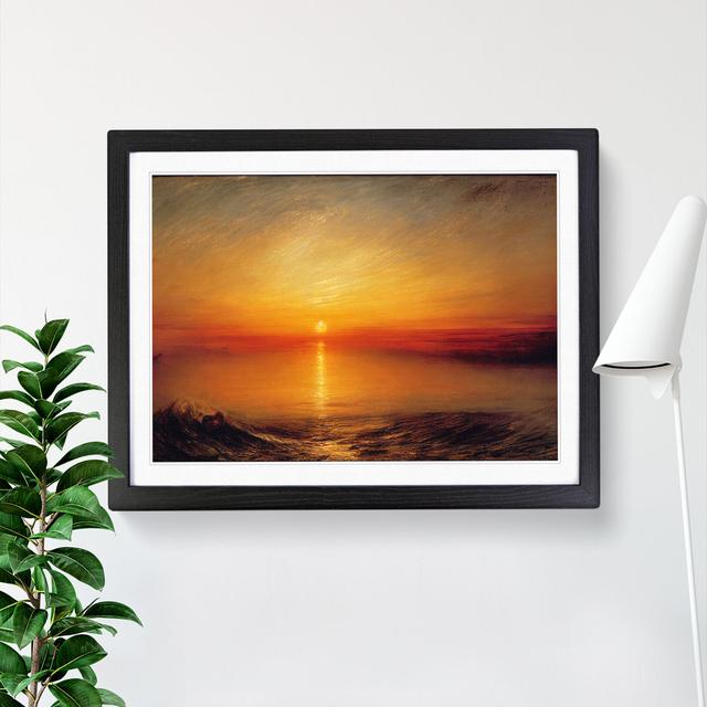 Magnificent Sunrise House of Hampton Frame Colour: Black, Size: 25cm H x 34cm W x 2cm D on Productcaster.