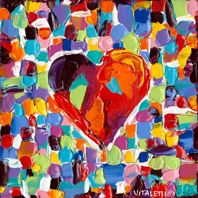 Mosaic Heart III by Carolee Vitaletti - Wrapped Canvas Painting Ivy Bronx Size: 122cm H x 122cm W on Productcaster.