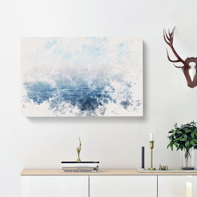 Calm Horizon - Wrapped Canvas Graphic Art Print East Urban Home Size: 35cm H x 50cm W x 3cm D on Productcaster.