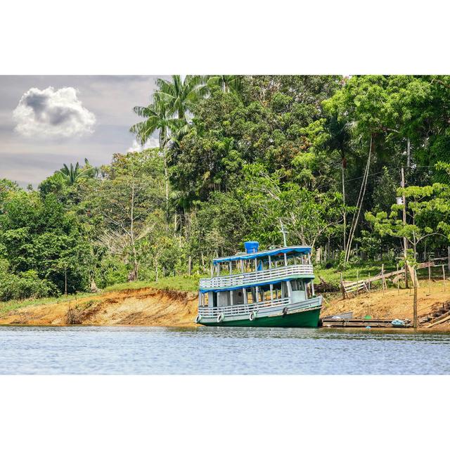 Boat on Amazon River, Brazil. by Mbprojekt_Maciej_Bledowski - Wrapped Canvas Photograph Breakwater Bay Size: 20cm H x 30cm W on Productcaster.