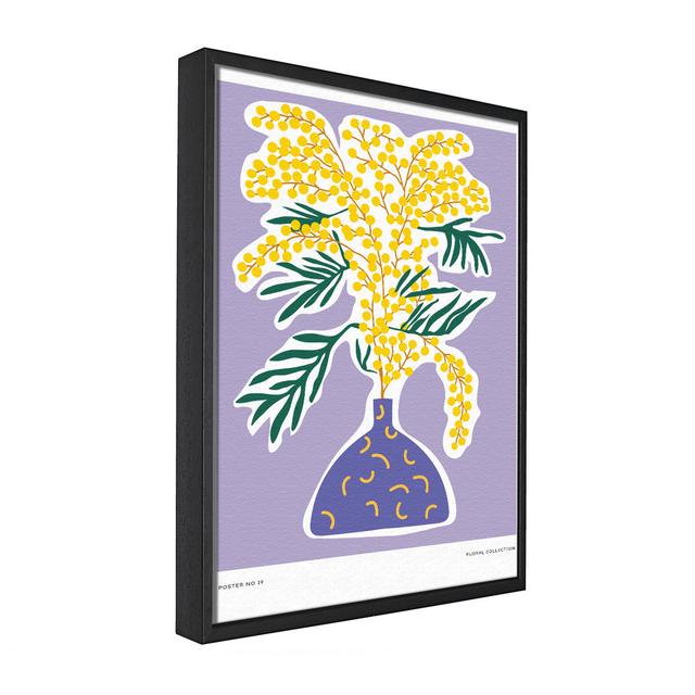 Lavender on Flowers - Single Picture Frame Graphic Art on Canvas Rosalind Wheeler Size: 50.8cm H x 81.3cm W x 10cm D on Productcaster.