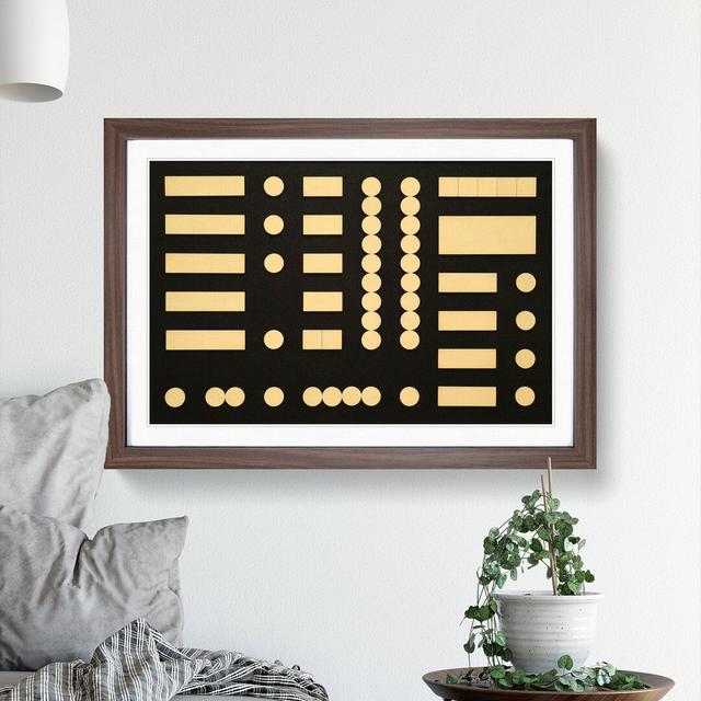 Composition Vol.4 by Sophie Taeuber-Arp - Picture Frame Graphic Art on MDF East Urban Home Size: 48cm H x 65cm W x 2cm D, Frame Option: Walnut Framed on Productcaster.