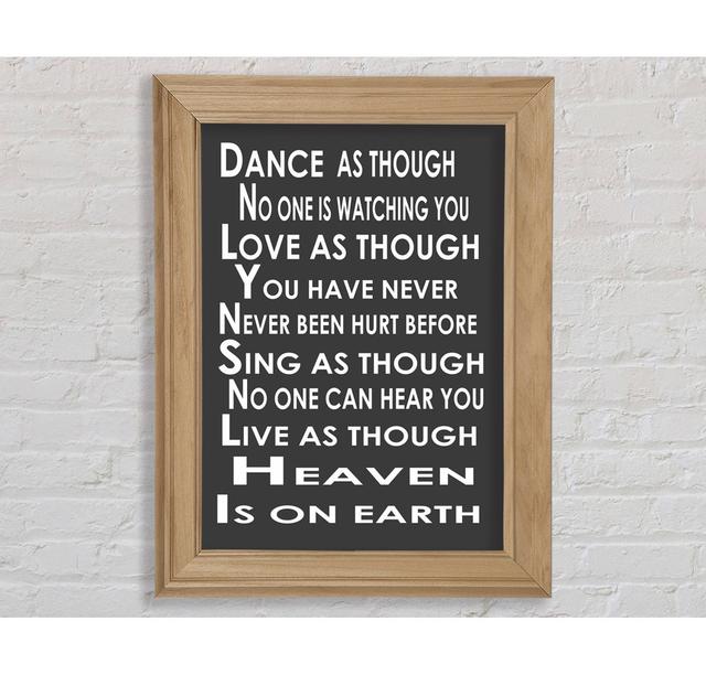 Home Quote Heaven Is On Earth Framed Print Bright Star Size: 21cm H x 42cm W on Productcaster.