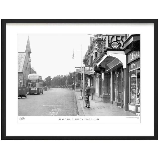 'Seaford, Clinton Place C1950' by Francis Frith - Picture Frame Photograph Print on Paper The Francis Frith Collection Size: 40cm H x 50cm W x 2.3cm D on Productcaster.