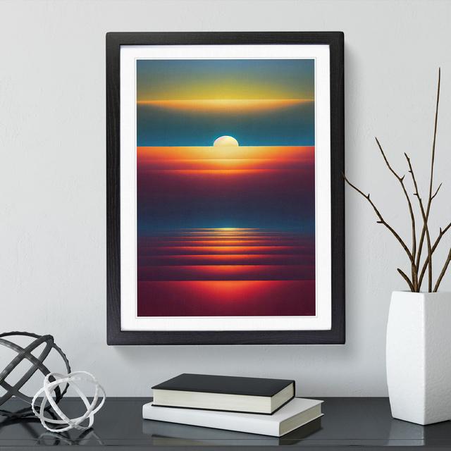 Vivid Abstract Sunset - Single Picture Frame Print 17 Stories Frame Colour: Black Framed, Size: 46cm H x 34cm W x 2cm D on Productcaster.