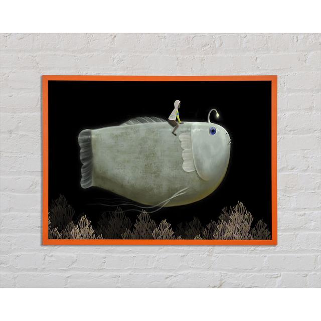 Riding the Anglerfish - Single Picture Frame Art Prints Highland Dunes Size: 59.7cm H x 84.1cm W x 2cm D on Productcaster.