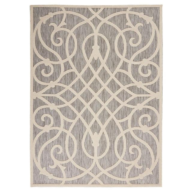 Porth Abstract Machine Woven Grey Area Rug ClassicLiving Rug Size: Rectangle 120 x 180cm on Productcaster.