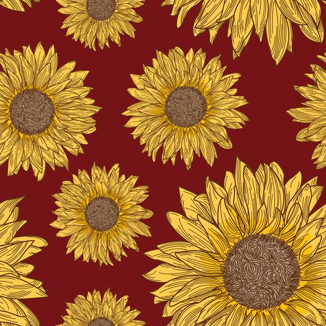 Retro 90s Sunflower by Samposnick - Wrapped Canvas Art Prints Brambly Cottage Size: 30cm H x 30cm W on Productcaster.