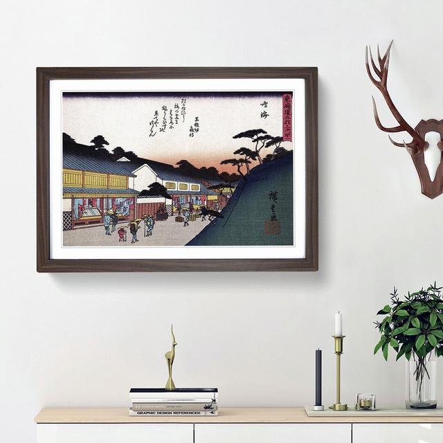 Narumi Town by Utagawa Hiroshige - Picture Frame Painting Print East Urban Home Frame Option: Walnut Framed, Size: 27cm H x 36cm W x 2cm D on Productcaster.