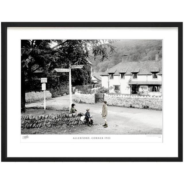 'Allerford, Corner 1923' - Picture Frame Photograph Print on Paper The Francis Frith Collection Size: 45cm H x 60cm W x 2.3cm D on Productcaster.