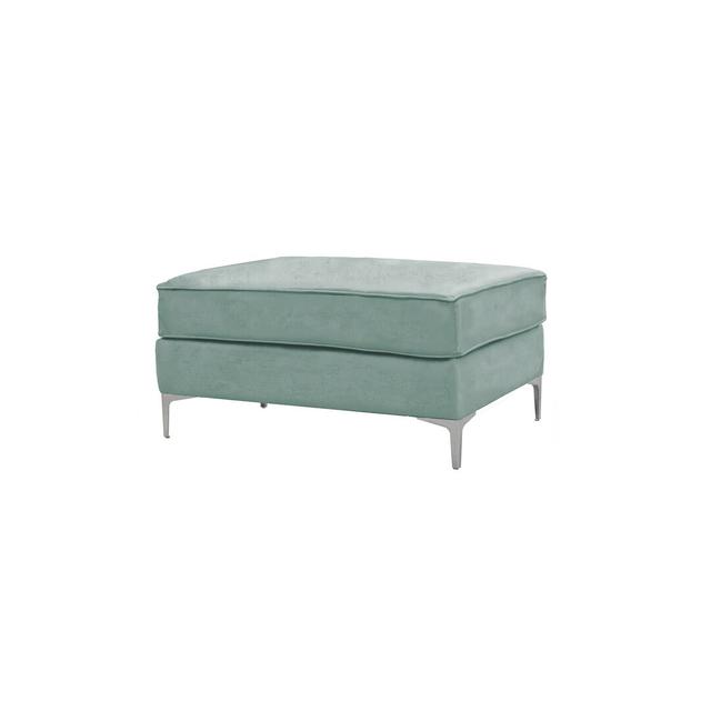 Giancarlo 93Cm Velvet Rectangle Footstool Ottoman Fairmont Park Upholstery Colour: Light Green on Productcaster.