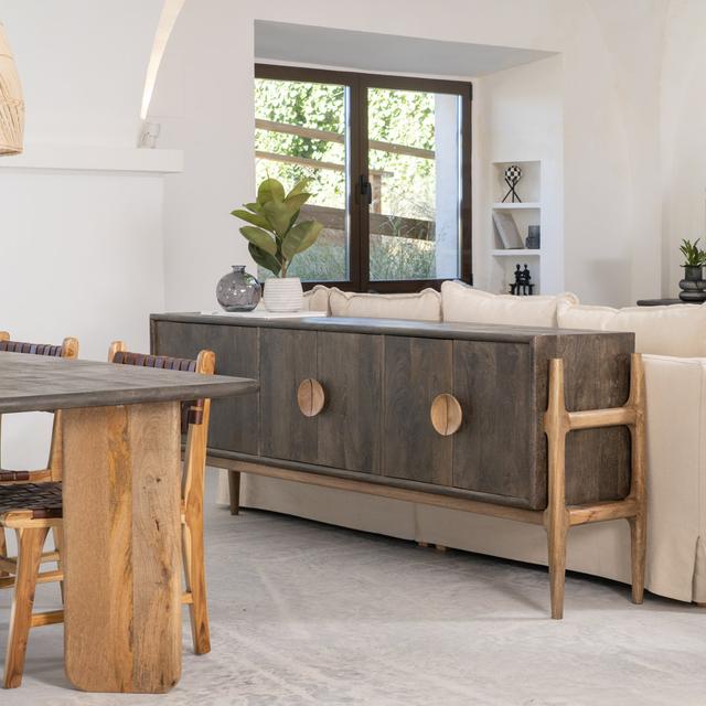 Coppolino 200 Cm Wide Mango Solid Wood Sideboard Rosalind Wheeler on Productcaster.