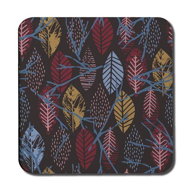 Prints of Autumn Leaves Coaster (Set of 6) Brambly Cottage on Productcaster.