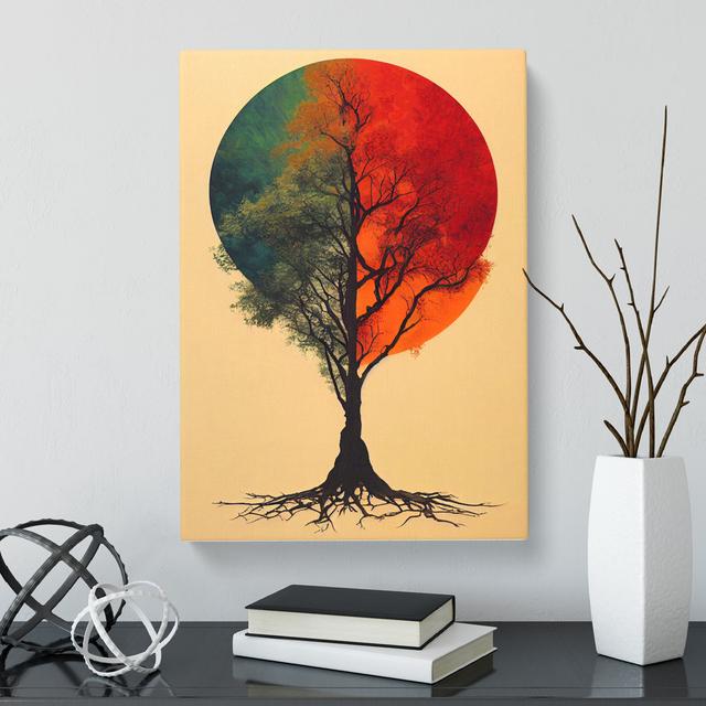 Tree Design Vol.2 - Wrapped Canvas Graphic Art Marlow Home Co. Size: 50cm H x 35cm W x 3cm D on Productcaster.