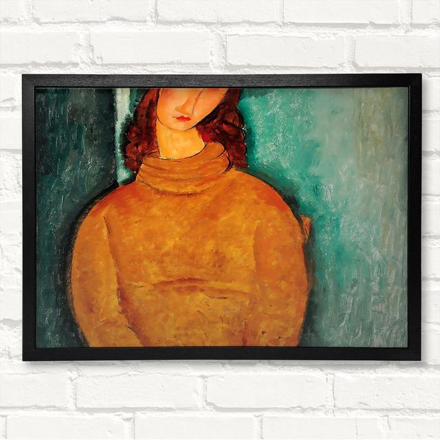 Mondigliani Portrait Of Jeanne Hebuterne by Amedeo Modigliani - Closed Corner Frame Art Prints on Wood ClassicLiving Size: 29.7cm H x 42cm W on Productcaster.