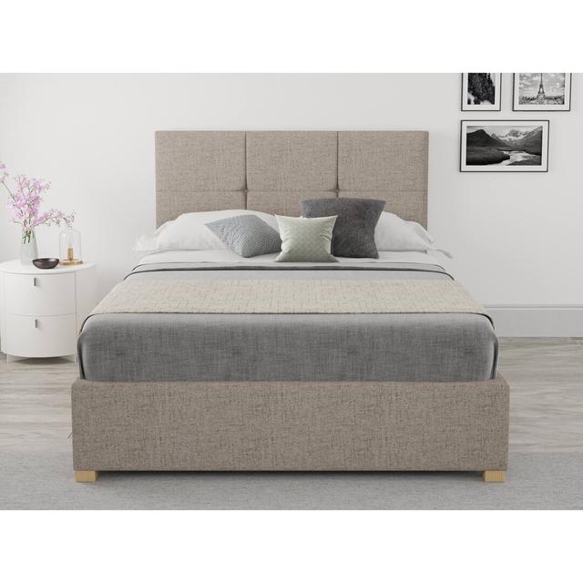 Moyers Upholstered Ottoman Bed Brayden Studio Colour: Mineral, Size: Double (4'6) on Productcaster.