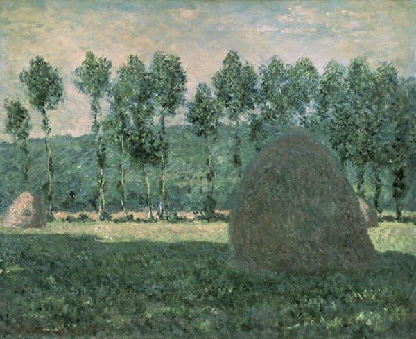 Haystacks Near Giverny, C.1884-89 by Claude Monet Framed Art Print East Urban Home Size: 30cm H x 40cm W x 0.2cm D, Format: Paper on Productcaster.