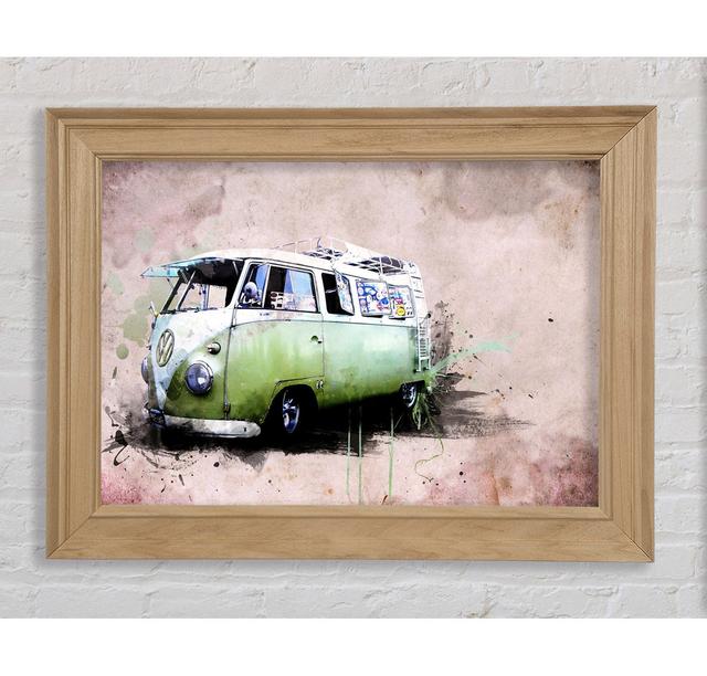 Hippies Van Framed Print Bright Star Size: 21cm H x 42cm W on Productcaster.