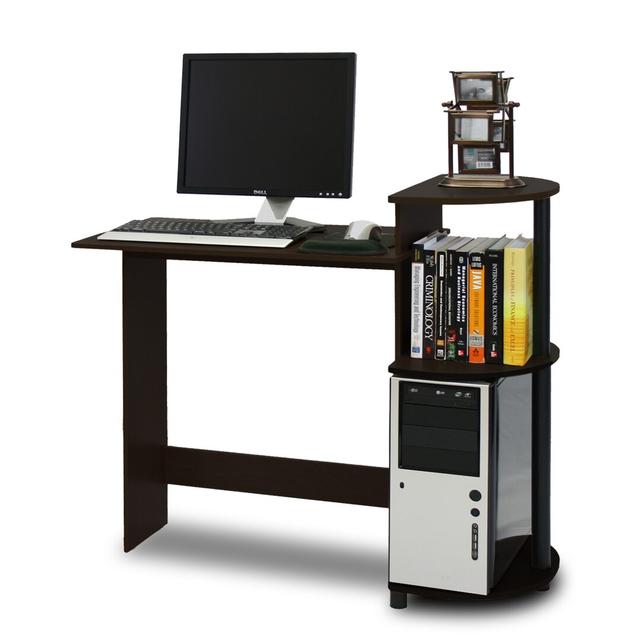 Eleonore Computer Desk Zipcode Design Colour: Espresso / Black on Productcaster.