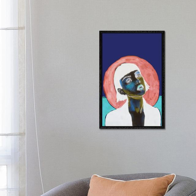 Blue Moon III by Fanitsa Petrou - Gallery-Wrapped Canvas Giclée Ebern Designs Size: 66.04cm H x 45.72cm W x 3.81cm D, Format: Black Floater Framed on Productcaster.