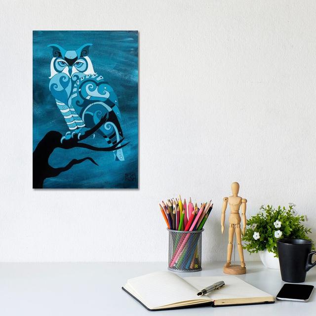 Dark Mystic Owl I by Barbara Rush - Painting Print on Canvas Alpen Home Format: Wrapped Canvas, Size: 30.48cm H x 20.32cm W x 1.91cm D on Productcaster.