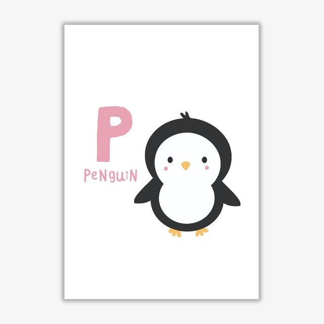 Alphabet Animals, P Is For Penguin - Print East Urban Home Size: 30 cm H x 21 cm W x 1 cm D, Format: No Frame on Productcaster.